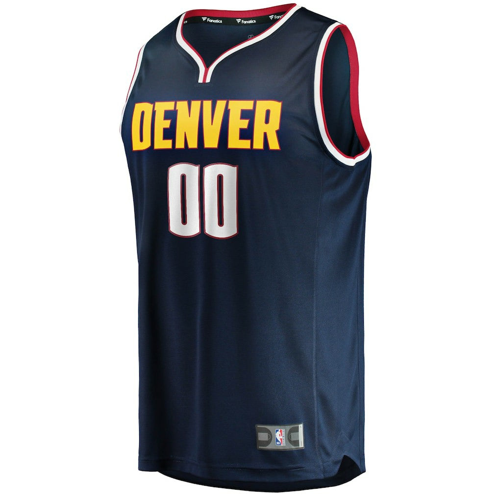 Fanatics Denver Nuggets Youth Fast Break Custom Replica Jersey Navy Icon Edition