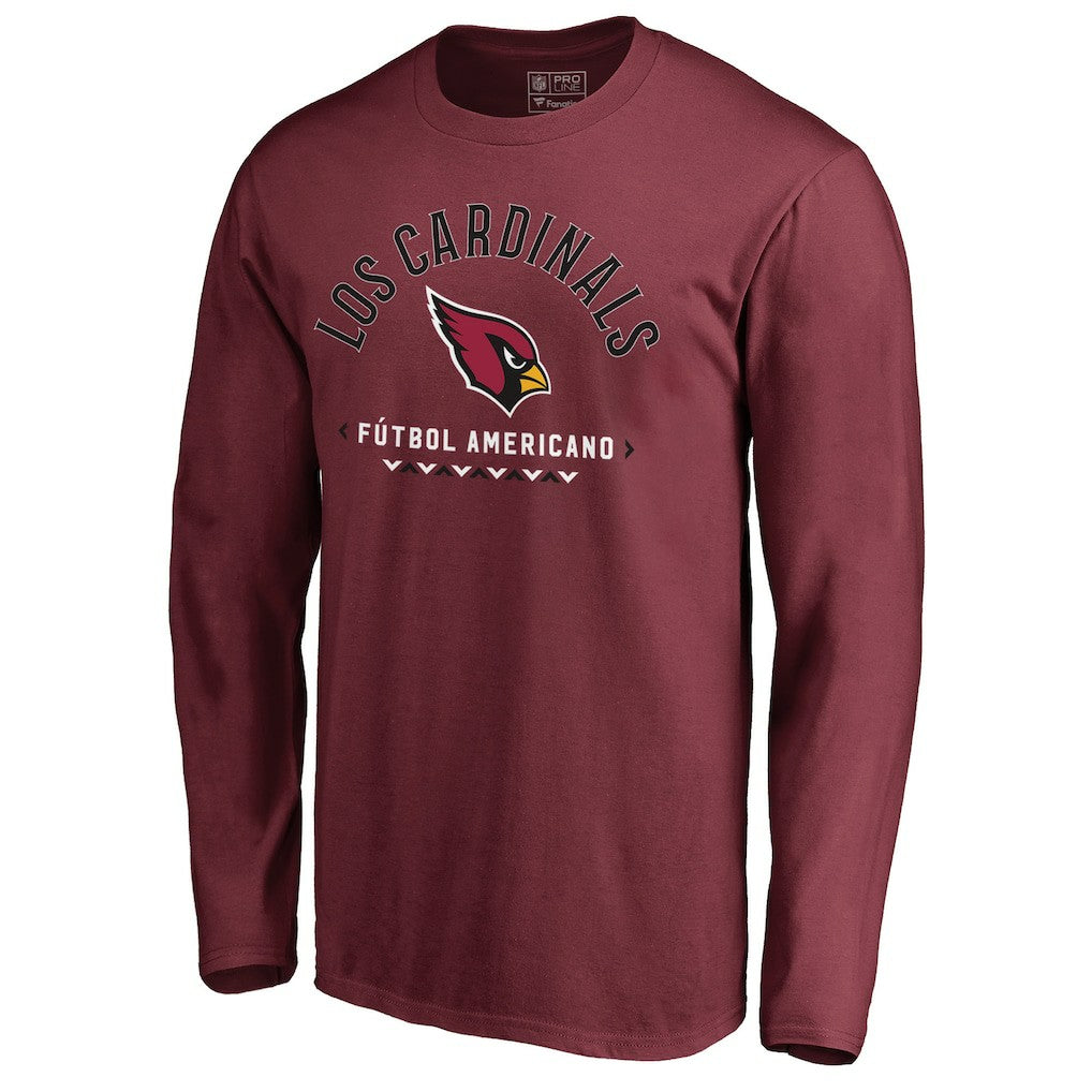 Arizona Cardinals Futbol Americano Long Sleeve T-Shirt - Cardinal - NFL