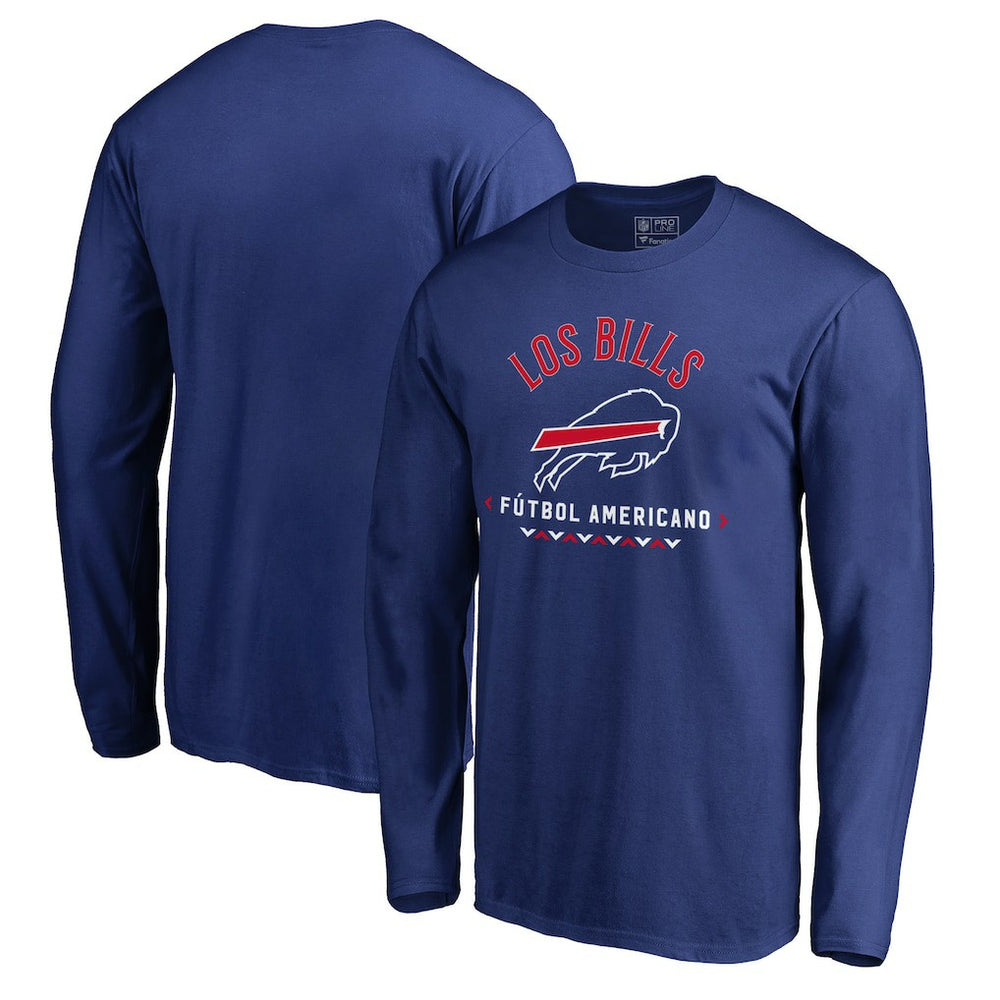 Buffalo Bills Futbol Americano Long Sleeve T-Shirt - Royal - NFL
