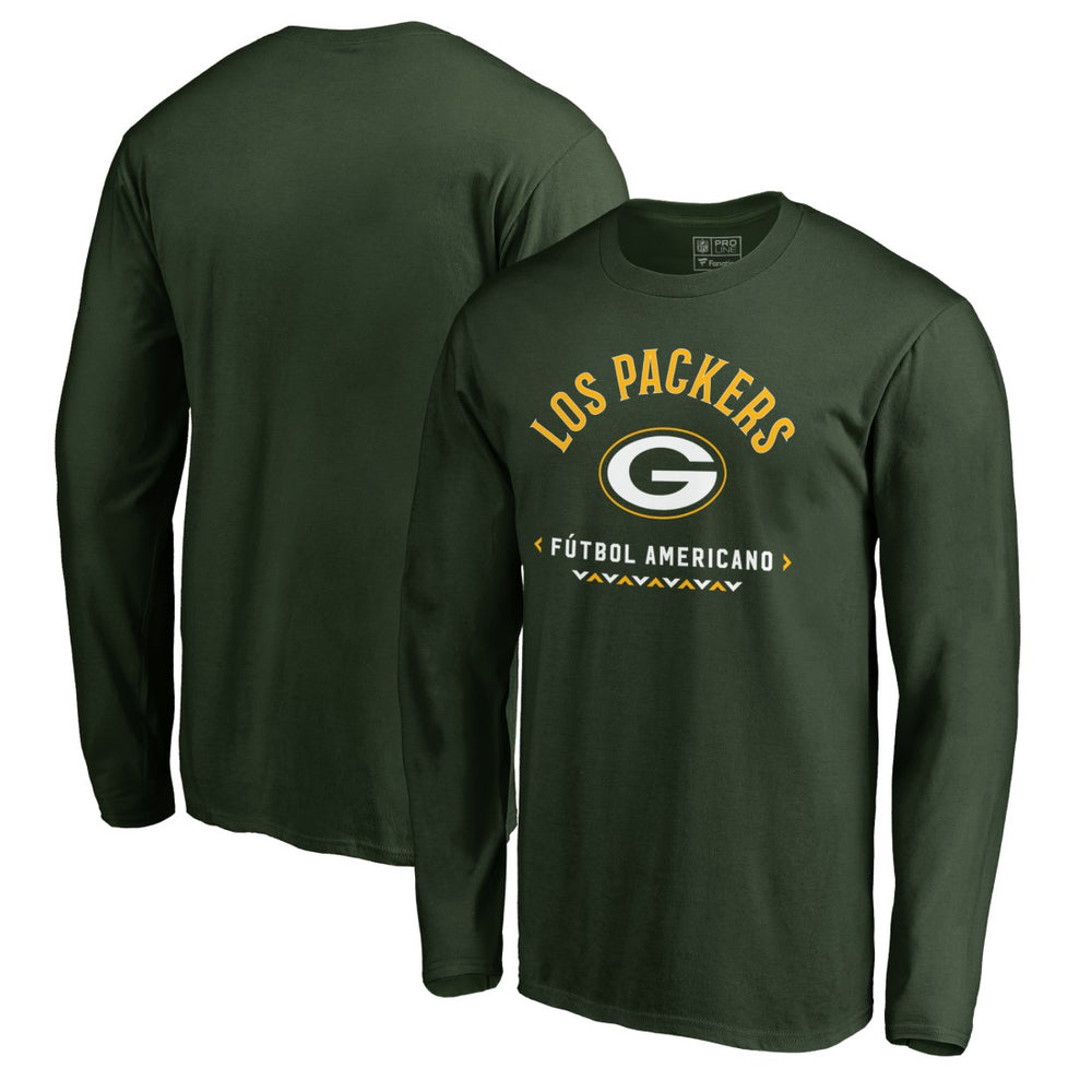 Green Bay Packers Futbol Americano Long Sleeve T-Shirt - Green - NFL