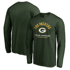 Green Bay Packers Futbol Americano Long Sleeve T-Shirt - Green - NFL