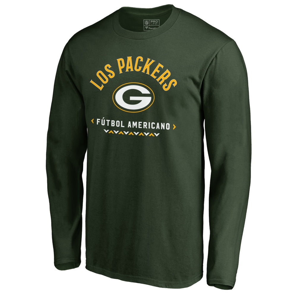 Green Bay Packers Futbol Americano Long Sleeve T-Shirt - Green - NFL