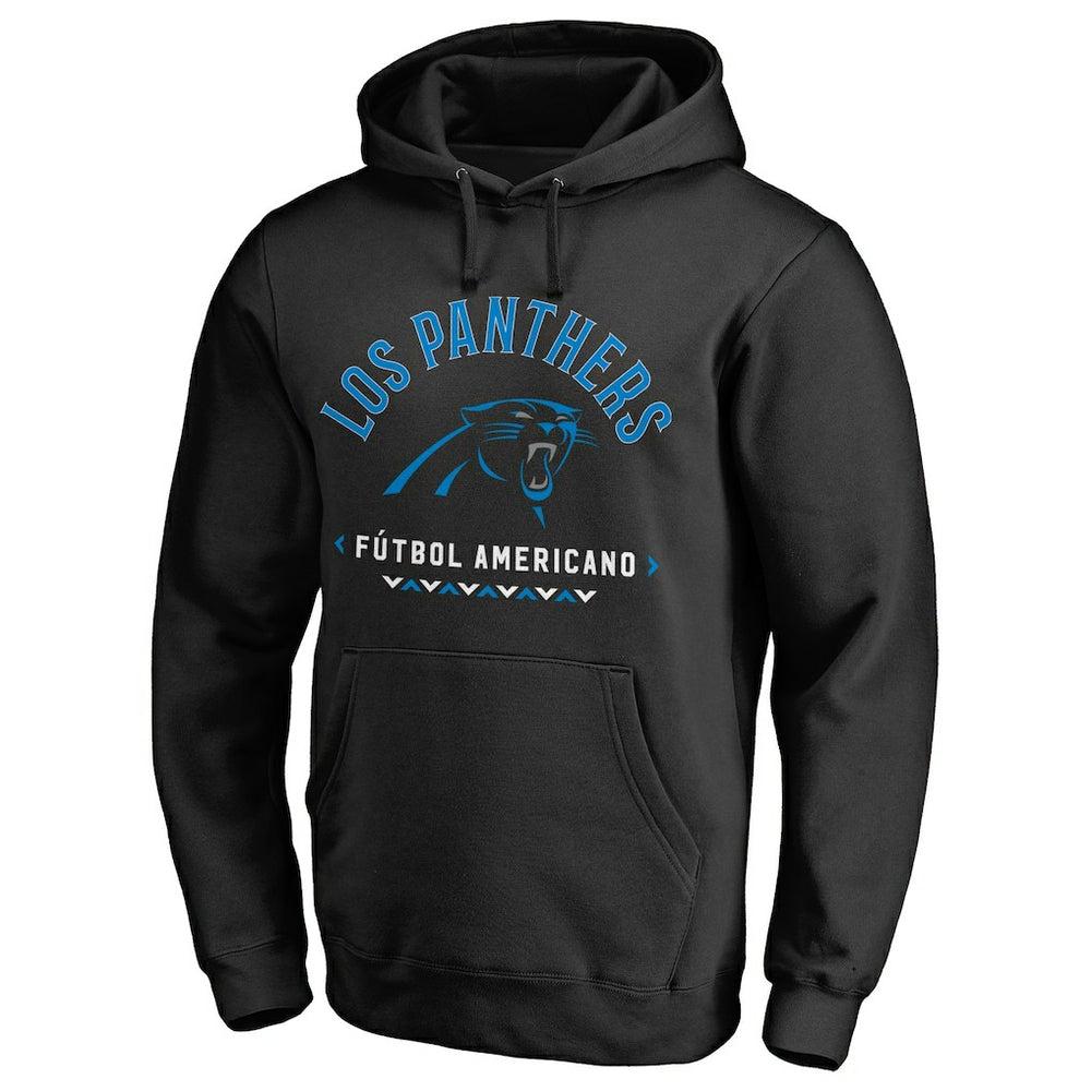 Carolina Panthers Futbol Americano Pullover Hoodie - Black - NFL