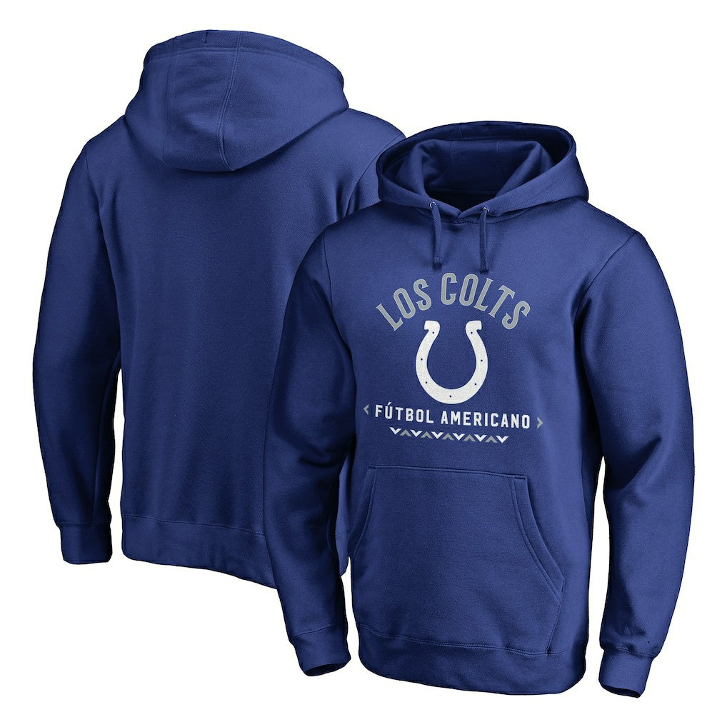 Indianapolis Colts Futbol Americano Pullover Hoodie - Royal - NFL