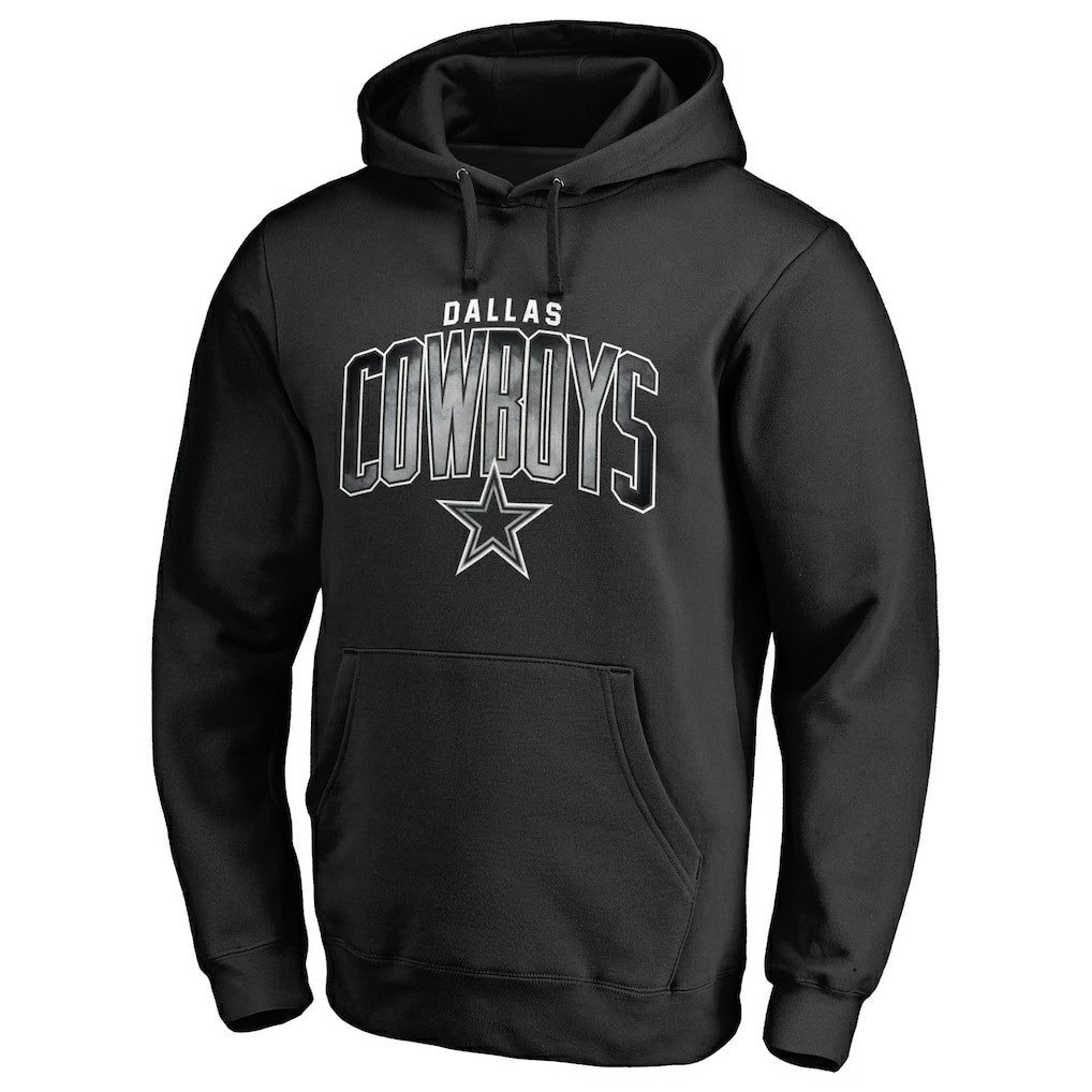 Dallas Cowboys Arch Smoke Pullover Hoodie - Black - NFL