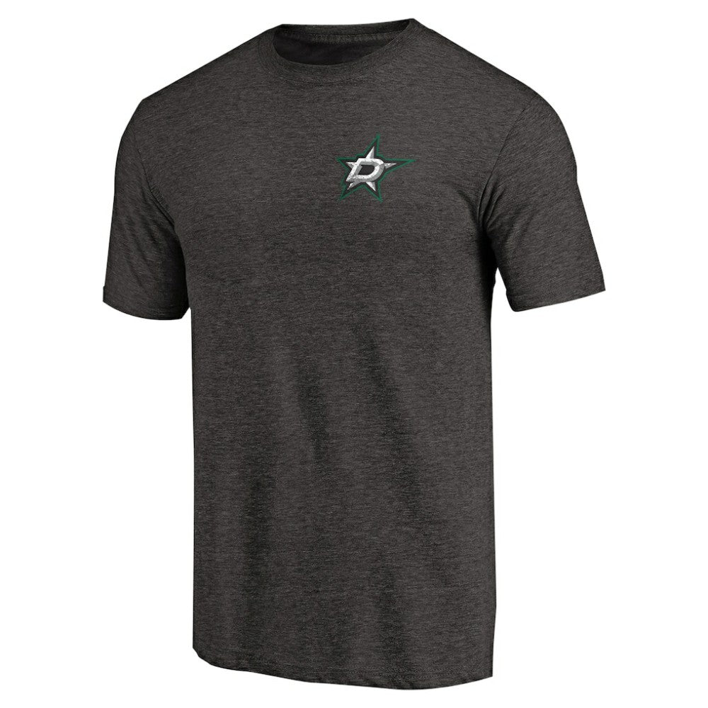 Dallas Stars Primary Logo Left Chest Distressed Tri-Blend T-Shirt - Black | NHL sale