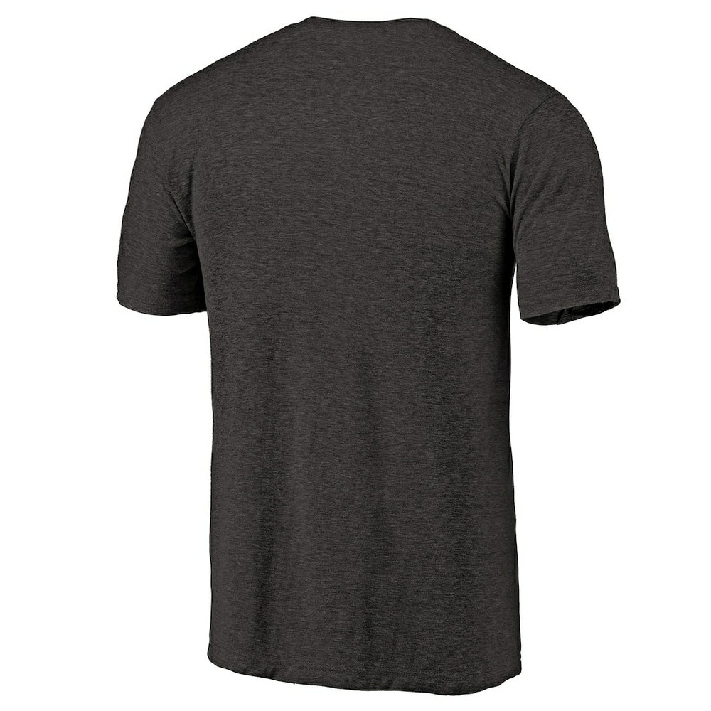 Philadelphia Eagles Primary Logo Left Chest Distressed Tri-Blend T-Shirt - Heathered Black - NFL