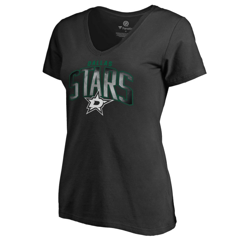 Dallas Stars Women's Arch Smoke V-Neck T-Shirt - Black | NHL sale