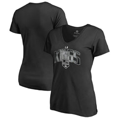 Los Angeles Kings Women's Arch Smoke V-Neck T-Shirt - Black | NHL Clearance