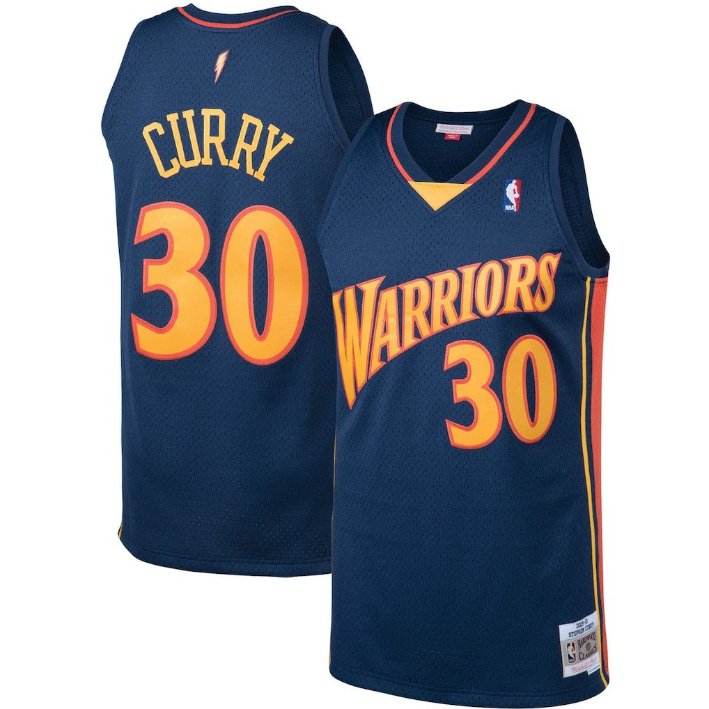 Mitchell & Ness Stephen Curry Golden State Warriors 2009/10 Big & Tall Hardwood Classics Swingman Jersey Navy