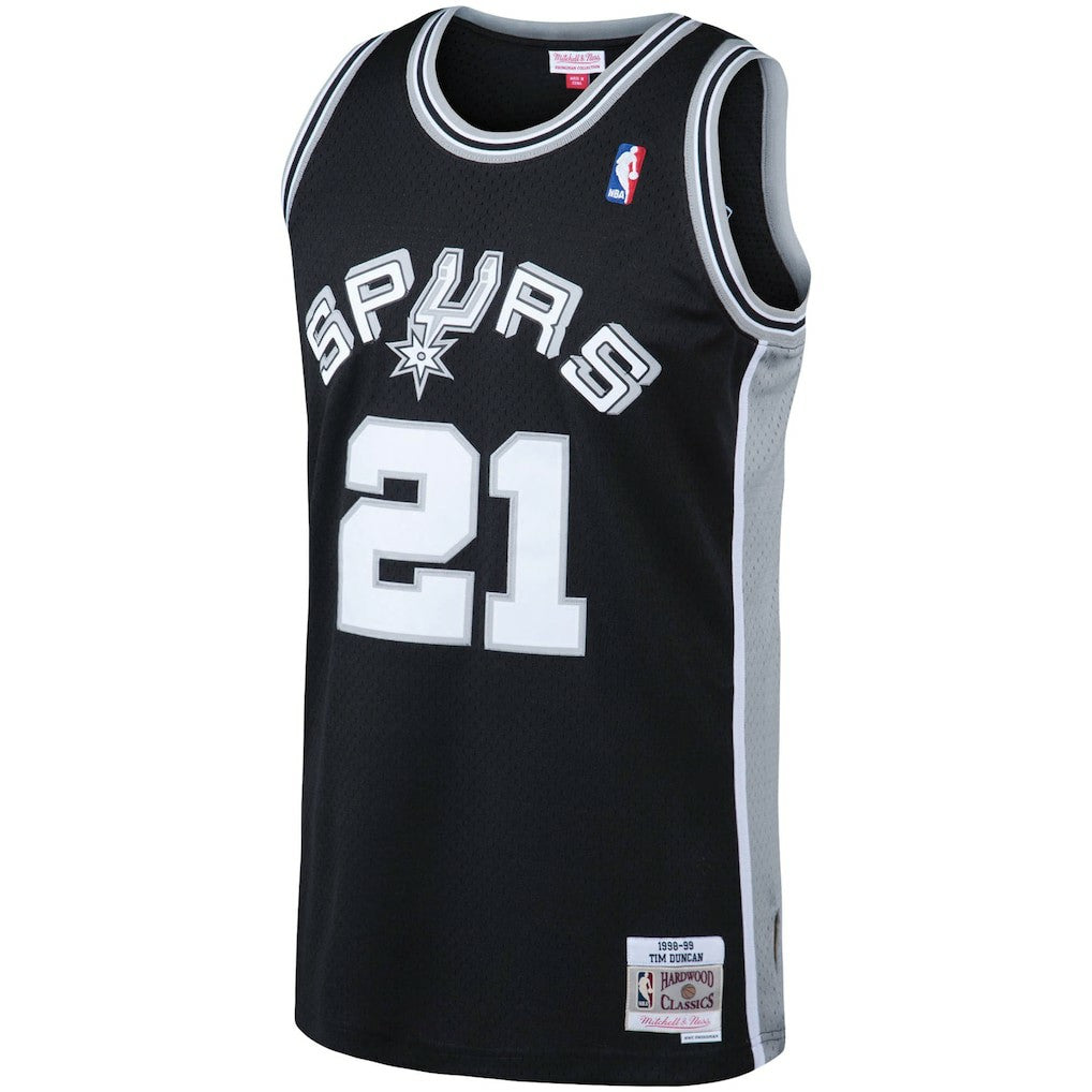 Mitchell & Ness Tim Duncan San Antonio Spurs 1998/99 Big & Tall Hardwood Classics Swingman Jersey Black