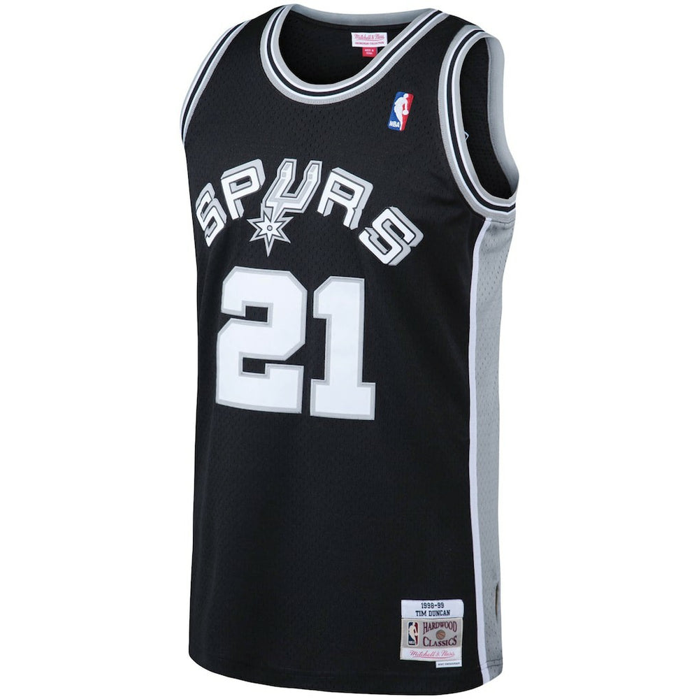 Mitchell & Ness Tim Duncan San Antonio Spurs 1998/99 Big & Tall Hardwood Classics Swingman Jersey Black