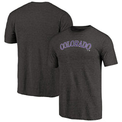 Colorado Rockies Team Wordmark Tri-Blend T-Shirt Outlet