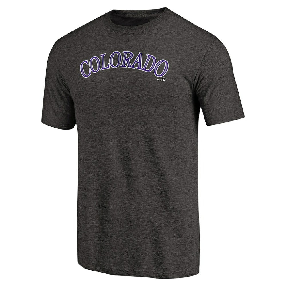 Colorado Rockies Team Wordmark Tri-Blend T-Shirt Outlet