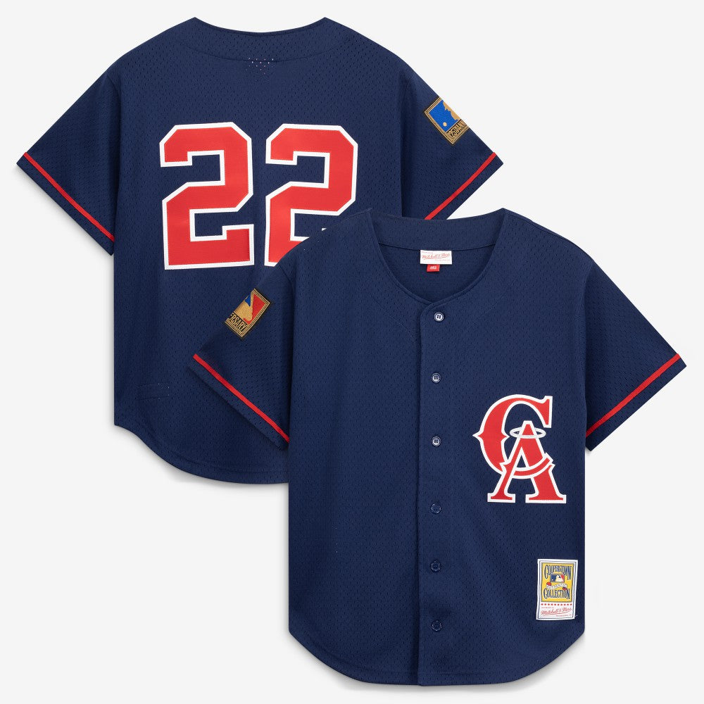 Bo Jackson California Angels Mitchell & Ness Cooperstown Collection Mesh Batting Practice Button-Up Jersey Sale