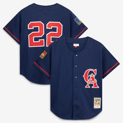 Bo Jackson California Angels Mitchell & Ness Cooperstown Collection Mesh Batting Practice Button-Up Jersey Sale
