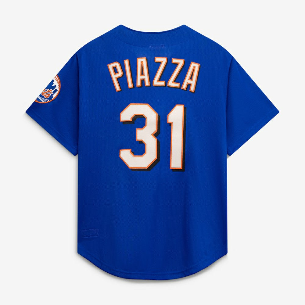 Mike Piazza New York Mets Mitchell & Ness Cooperstown Collection Mesh Batting Practice Button-Up Jersey for sale