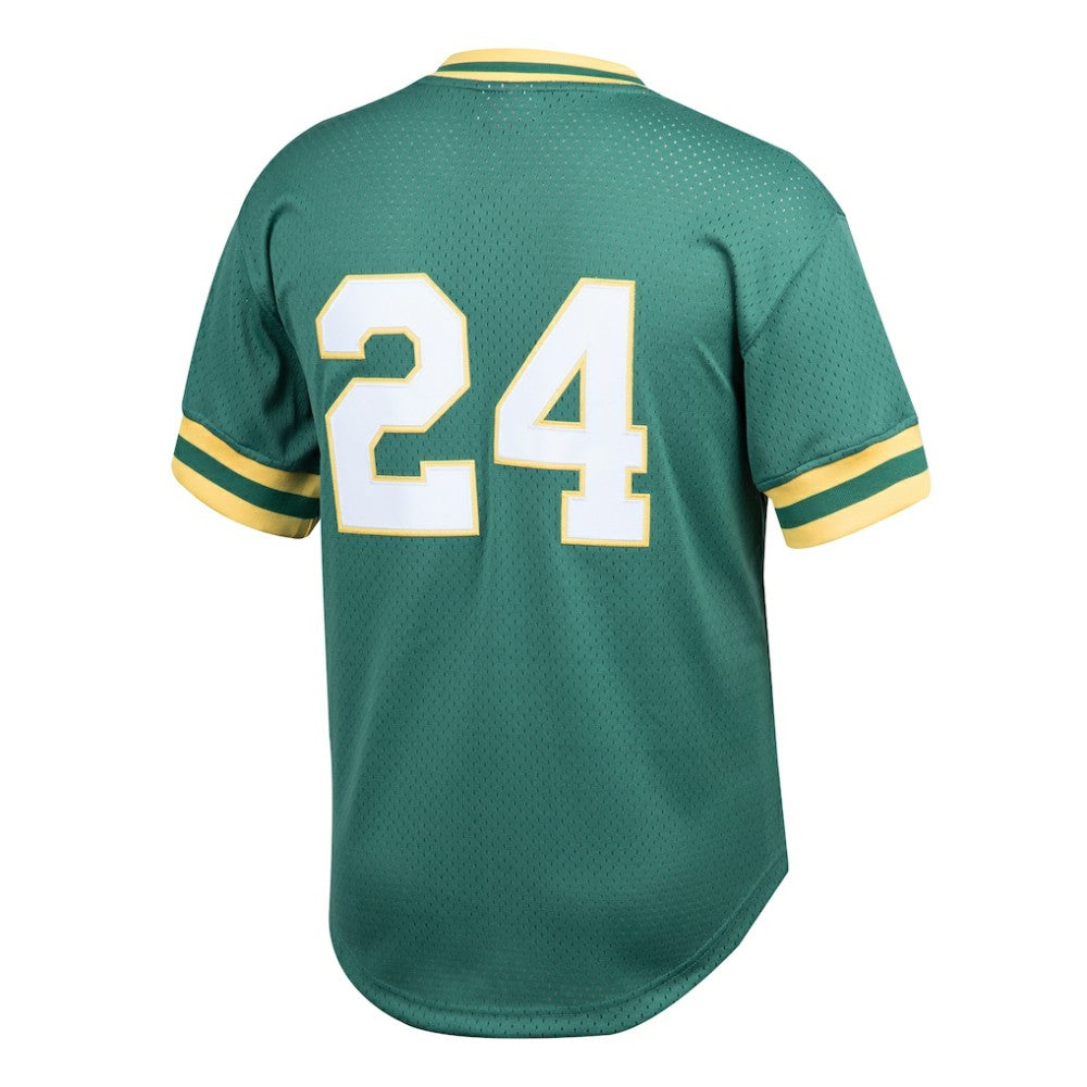 Rickey Henderson Athletics Mitchell & Ness Youth Cooperstown Collection Mesh Batting Practice Jersey Near Me