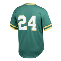 Rickey Henderson Athletics Mitchell & Ness Youth Cooperstown Collection Mesh Batting Practice Jersey Near Me