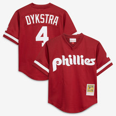 Lenny Dykstra Philadelphia Phillies Mitchell & Ness Youth Cooperstown Collection Mesh Batting Practice Jersey for sale