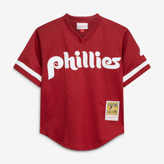 Lenny Dykstra Philadelphia Phillies Mitchell & Ness Youth Cooperstown Collection Mesh Batting Practice Jersey for sale