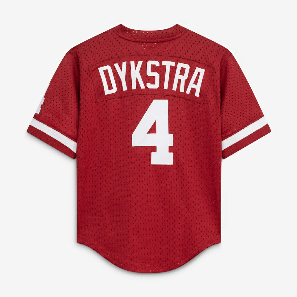 Lenny Dykstra Philadelphia Phillies Mitchell & Ness Youth Cooperstown Collection Mesh Batting Practice Jersey for sale
