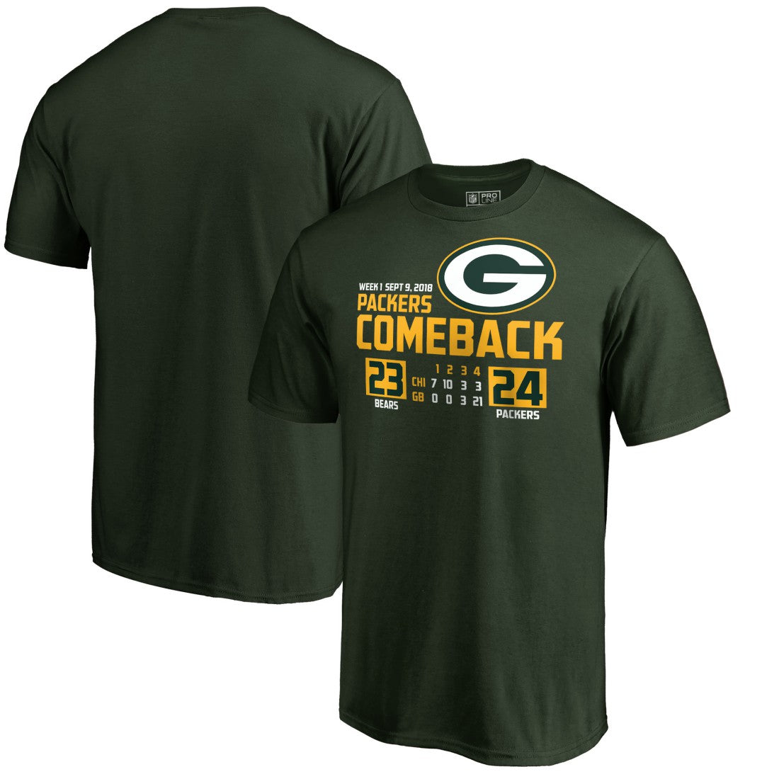 Green Bay Packers The Comeback T-Shirt - Green - NFL