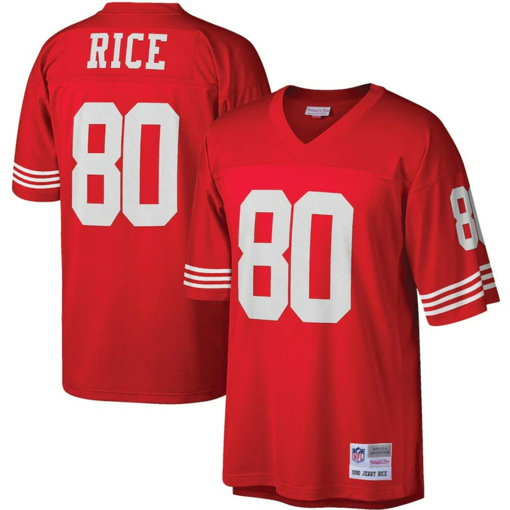 Jerry Rice San Francisco 49ers Big & Tall 1990 Retired Player Replica Jersey - Scarlet - Mitchell & Ness