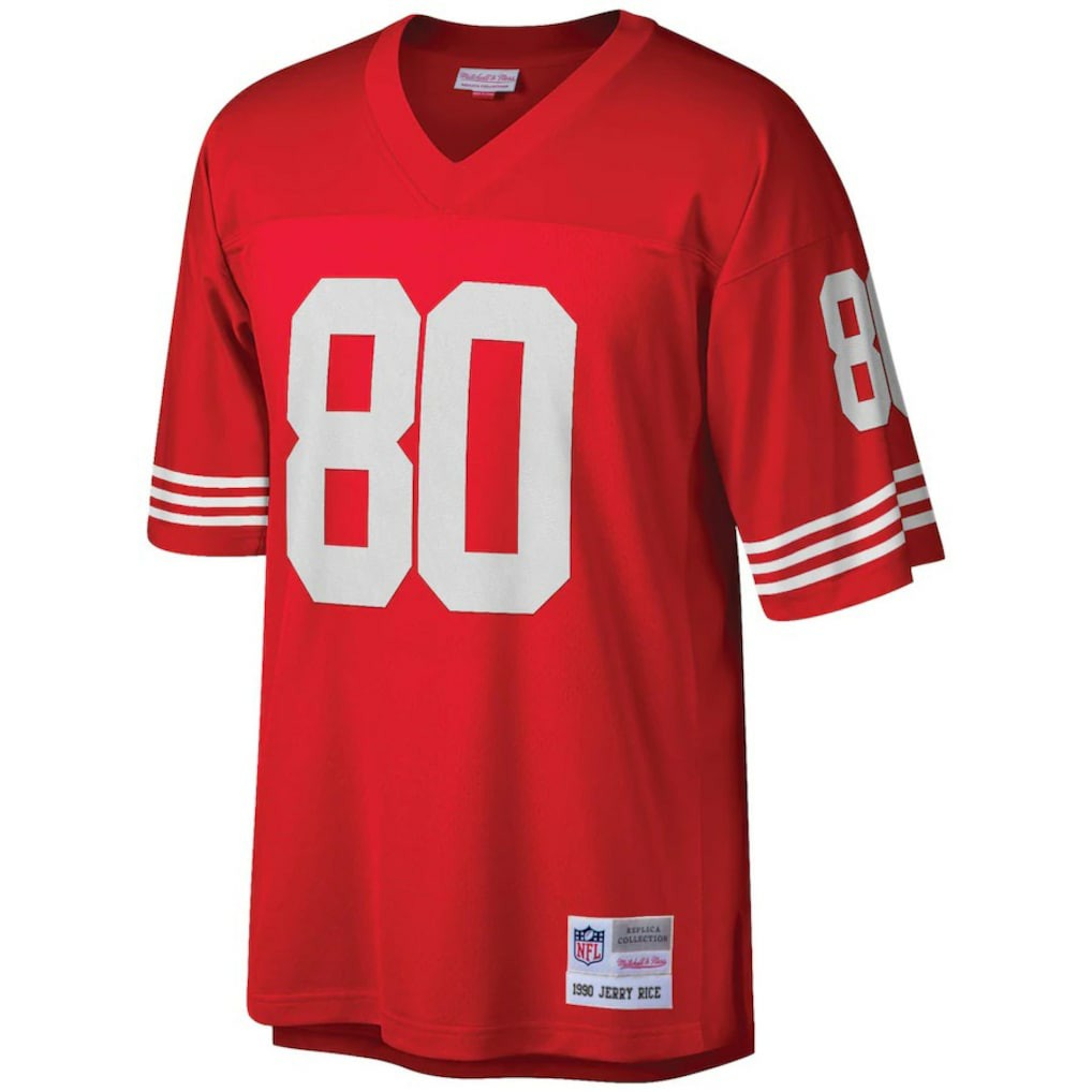 Jerry Rice San Francisco 49ers Big & Tall 1990 Retired Player Replica Jersey - Scarlet - Mitchell & Ness