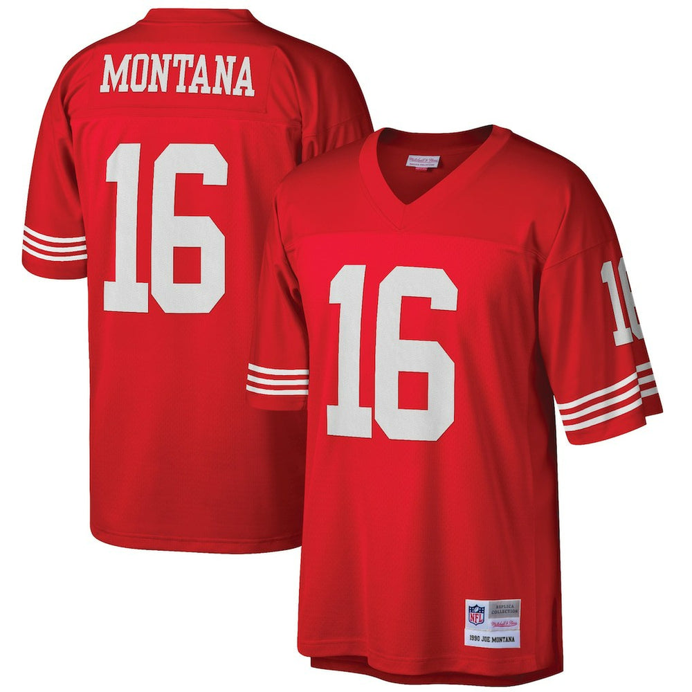 Joe Montana San Francisco 49ers Big & Tall 1990 Retired Player Replica Jersey - Scarlet - Mitchell & Ness
