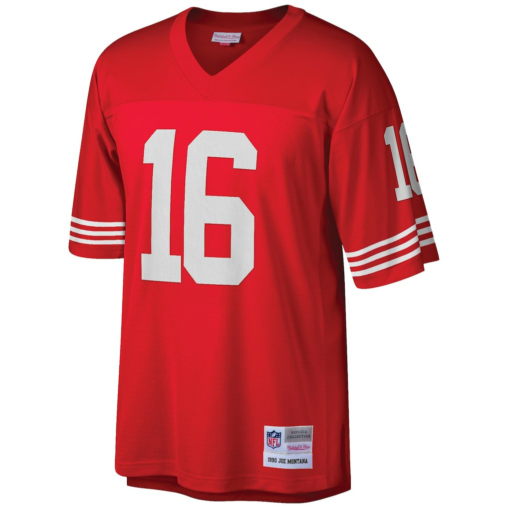 Joe Montana San Francisco 49ers Big & Tall 1990 Retired Player Replica Jersey - Scarlet - Mitchell & Ness