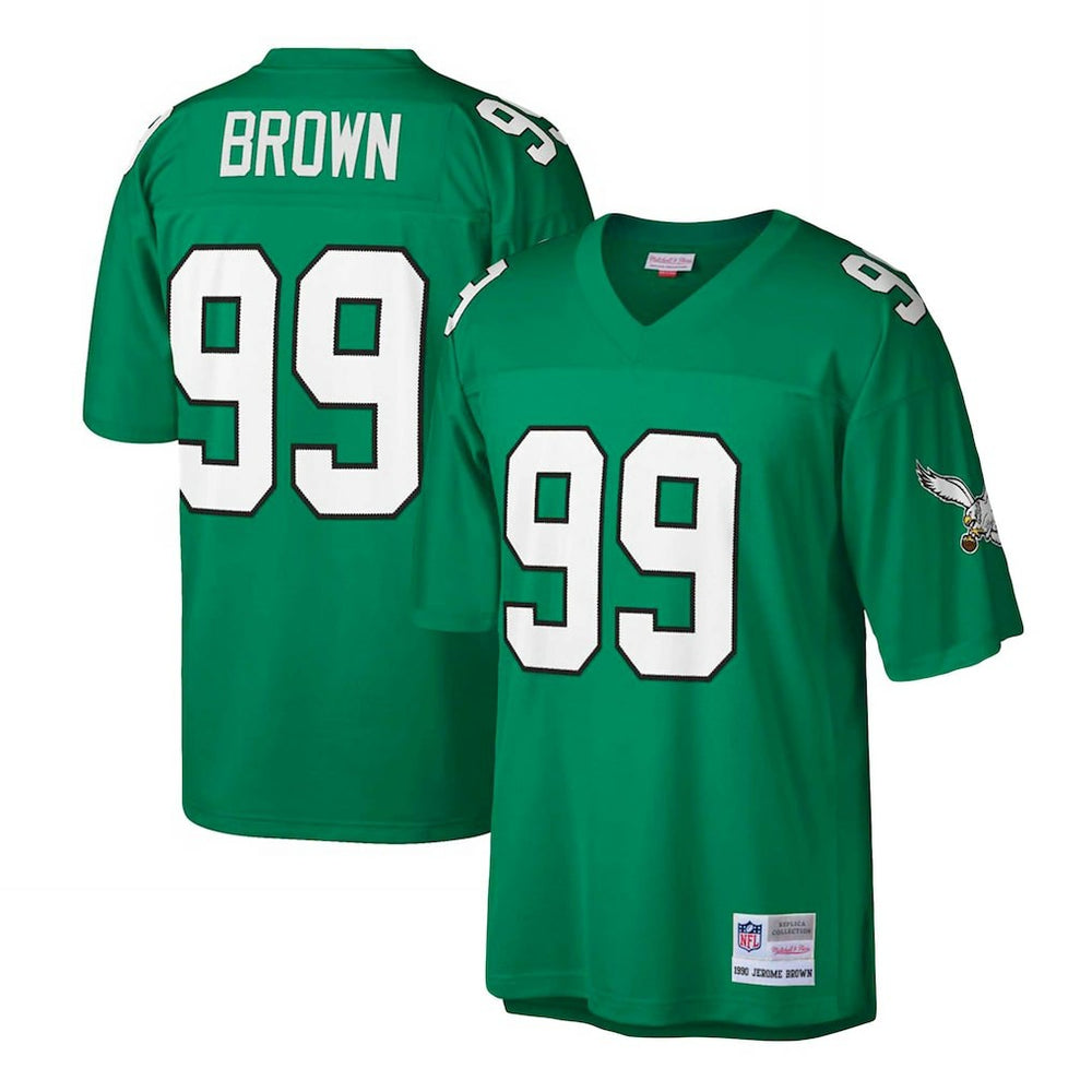 Jerome Brown Philadelphia Eagles Big & Tall 1990 Retired Player Replica Jersey - Kelly Green - Mitchell & Ness