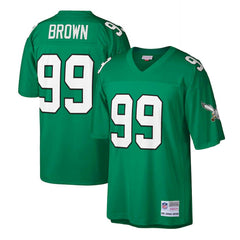 Jerome Brown Philadelphia Eagles Big & Tall 1990 Retired Player Replica Jersey - Kelly Green - Mitchell & Ness