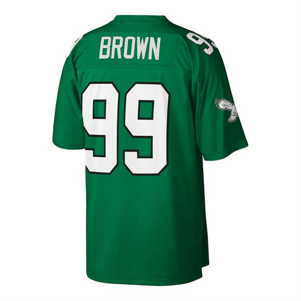 Jerome Brown Philadelphia Eagles Big & Tall 1990 Retired Player Replica Jersey - Kelly Green - Mitchell & Ness