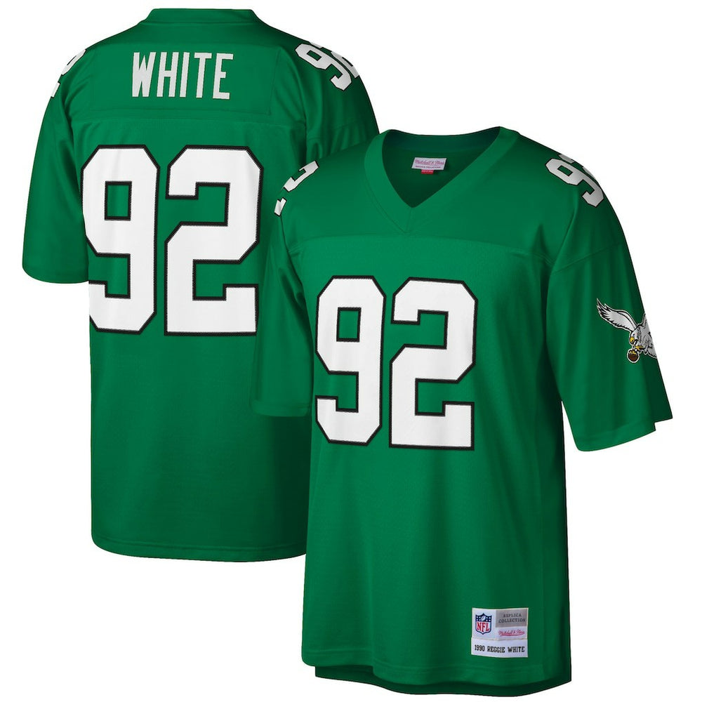 Reggie White Philadelphia Eagles Big & Tall 1990 Retired Player Replica Jersey - Kelly Green - Mitchell & Ness
