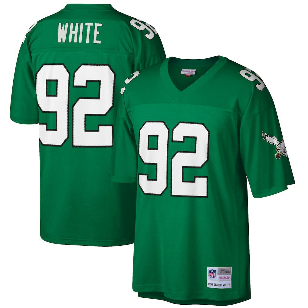 Reggie White Philadelphia Eagles Big & Tall 1990 Retired Player Replica Jersey - Kelly Green - Mitchell & Ness