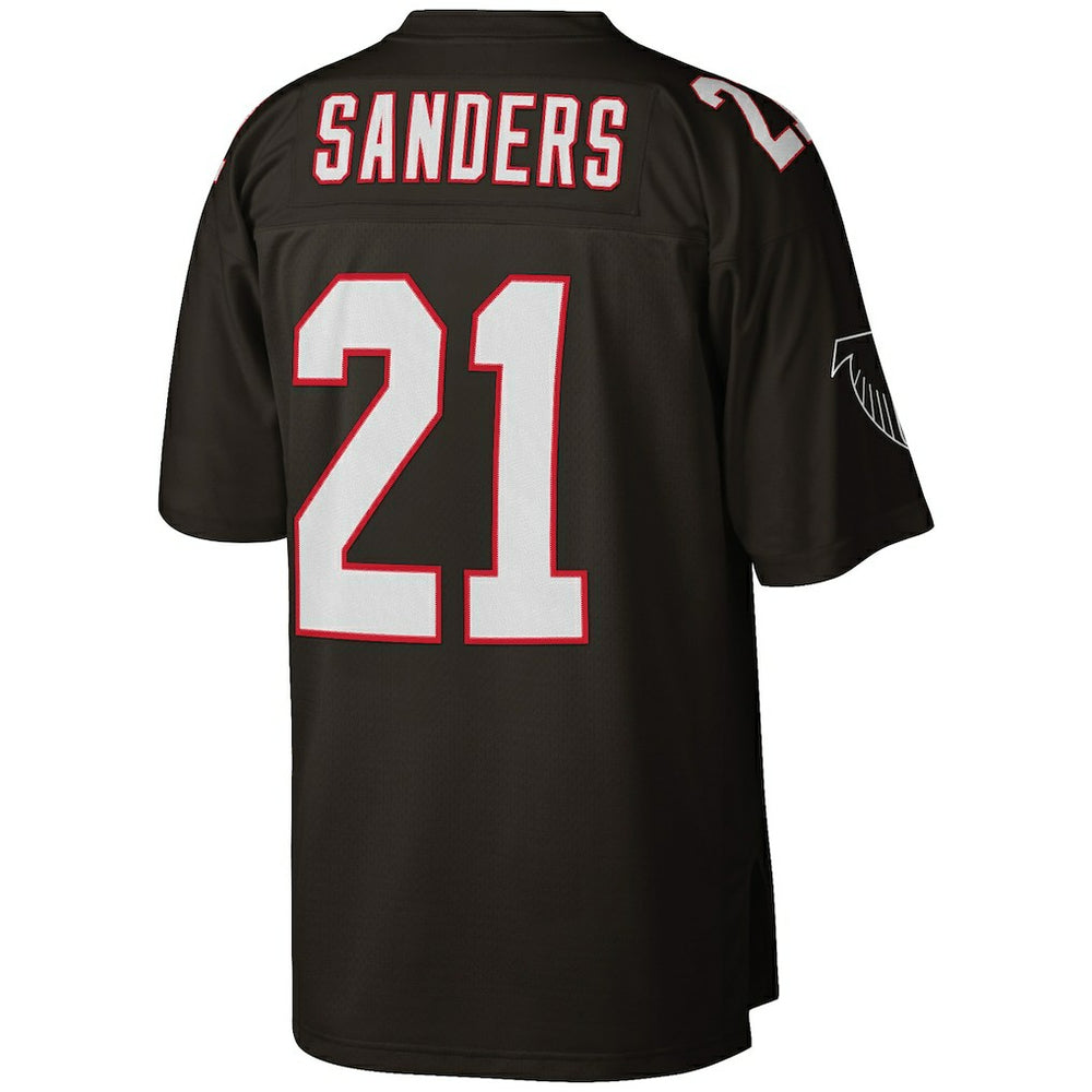 Deion Sanders Atlanta Falcons Big & Tall 1992 Retired Player Replica Jersey - Black - Mitchell & Ness