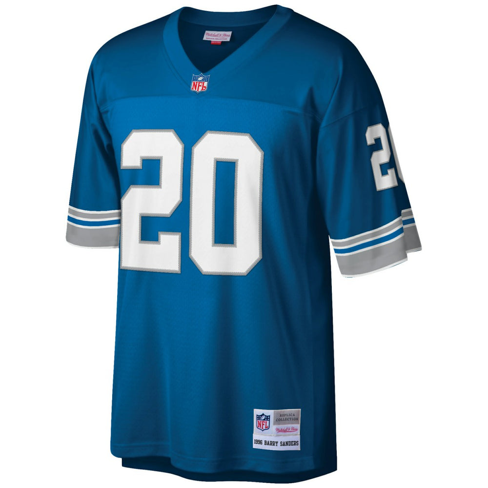 Barry Sanders Detroit Lions Big & Tall 1996 Retired Player Replica Jersey - Blue - Mitchell & Ness