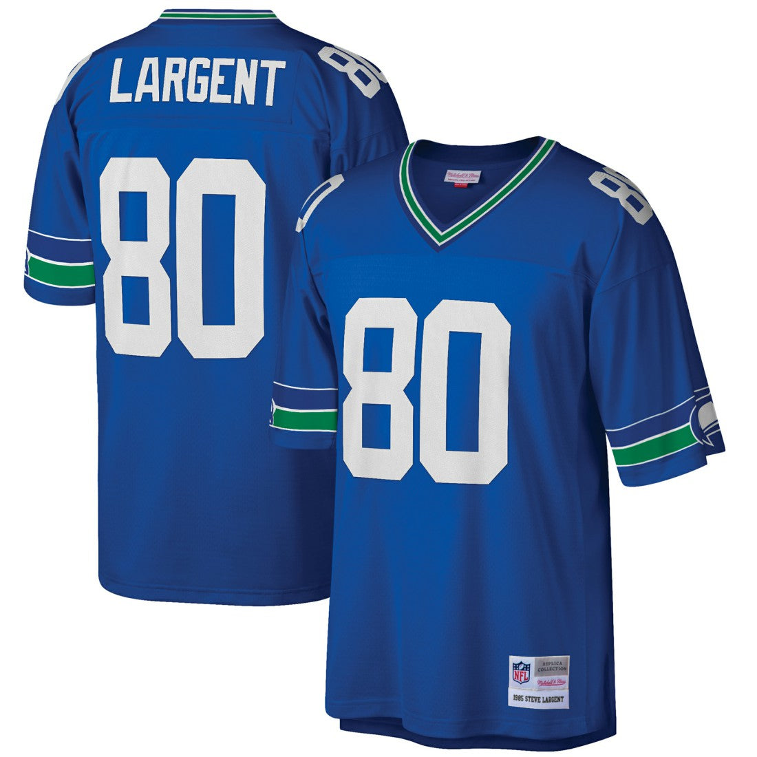 Steve Largent Seattle Seahawks Big & Tall 1985 Retired Player Replica Jersey - Royal - Mitchell & Ness
