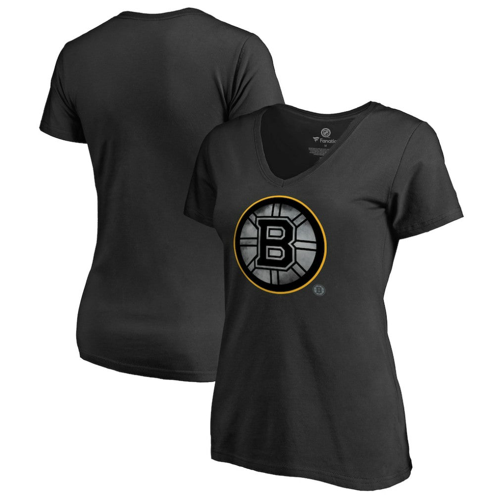 Boston Bruins Women's Core Smoke V-Neck T-Shirt - Black | NHL on sale