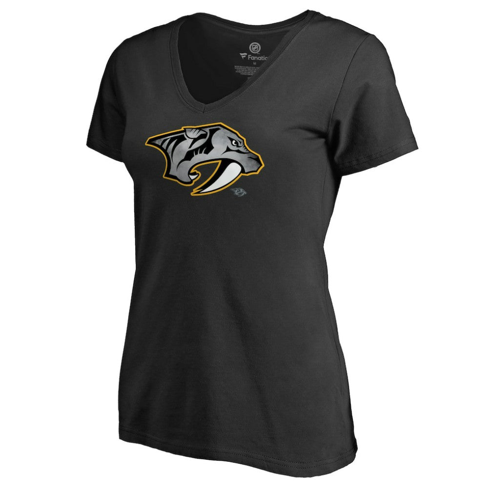 Nashville Predators Women's Core Smoke V-Neck T-Shirt - Black | NHL on sale