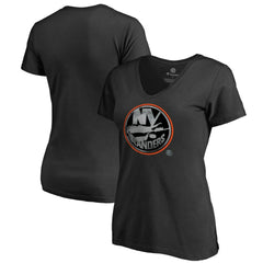 New York Islanders Women's Core Smoke V-Neck T-Shirt - Black | NHL sale