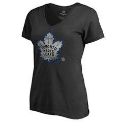 Toronto Maple Leafs Women's Core Smoke V-Neck T-Shirt - Black | NHL on sale