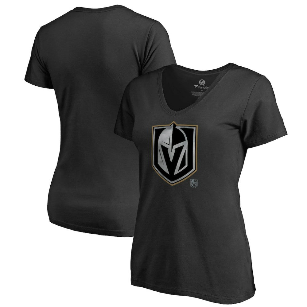 Vegas Golden Knights Women's Core Smoke V-Neck T-Shirt - Black | NHL near me