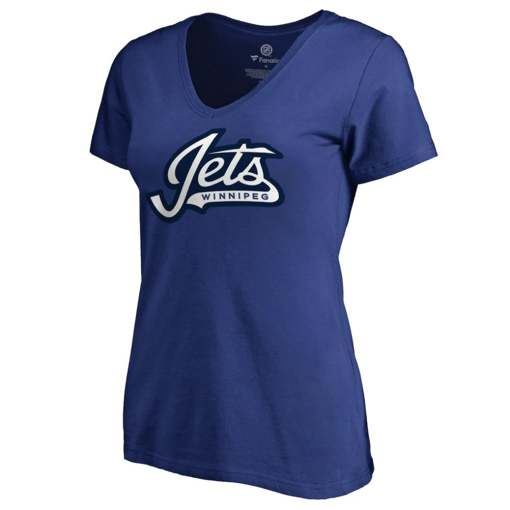 Winnipeg Jets Women's Team Alternate V-Neck T-Shirt - Blue | NHL Lifestyle
