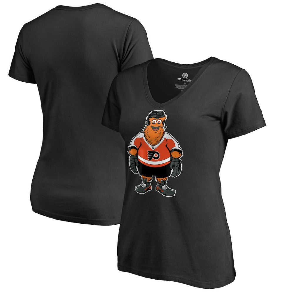 Philadelphia Flyers Women's Gritty V-Neck T-Shirt - Black | NHL near me