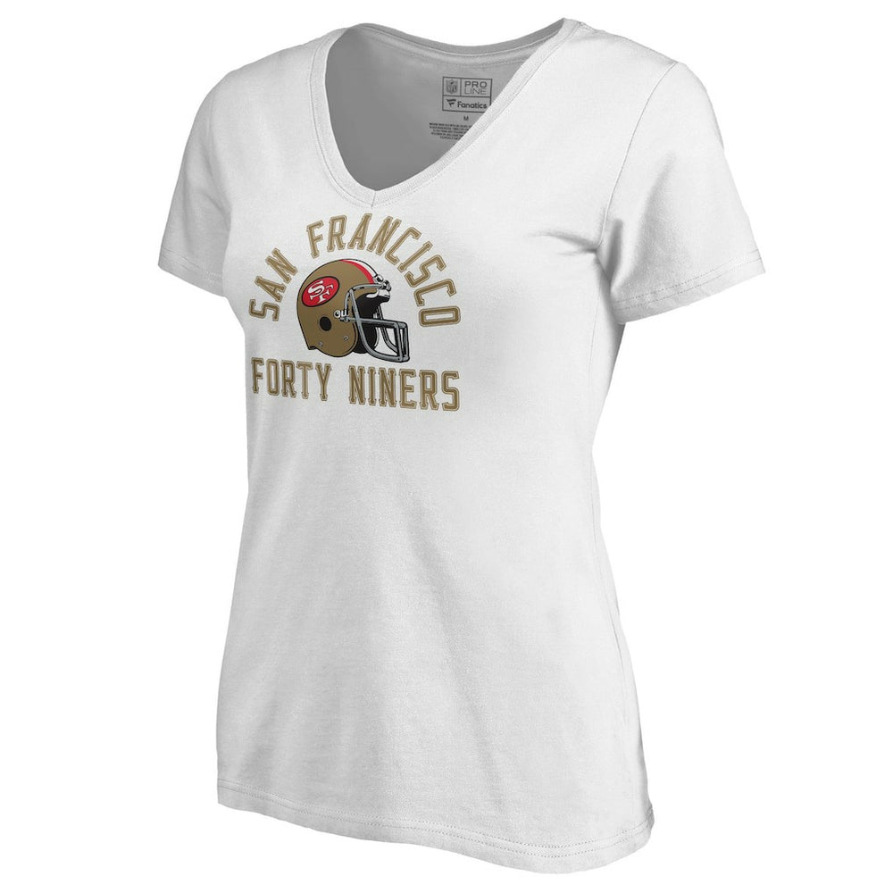 San Francisco 49ers Women's Quinten Helmet T-Shirt - White - NFL