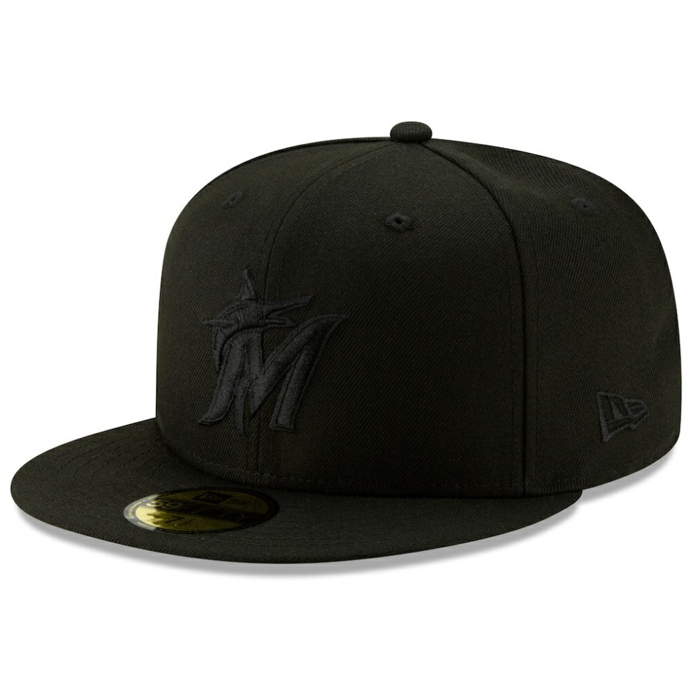 Miami Marlins New Era 2019 Black-on-Black 59FIFTY Fitted Hat Sale