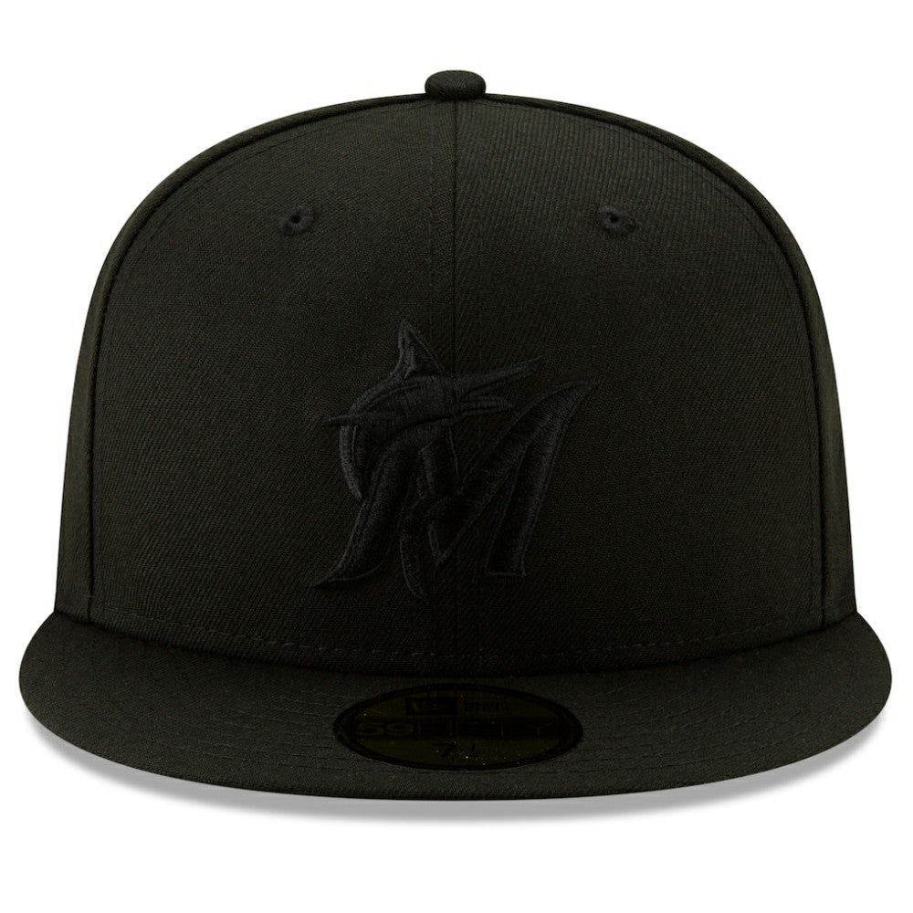 Miami Marlins New Era 2019 Black-on-Black 59FIFTY Fitted Hat Sale