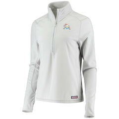 Miami Marlins Vineyard Vines Women's Performance Grid Half-Zip Pullover Top Online
